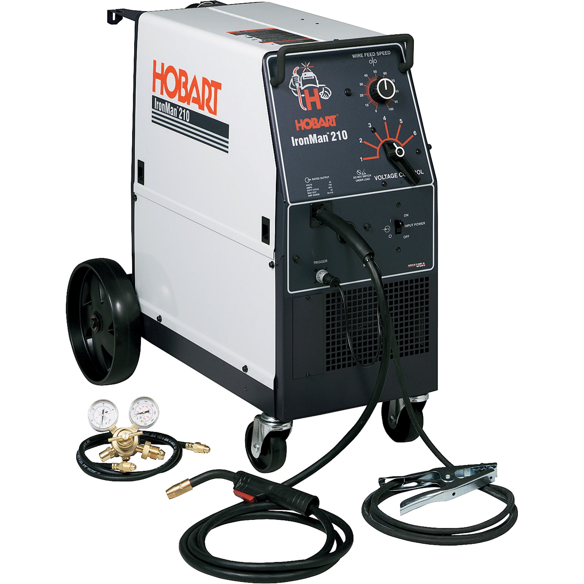 Hobart IronMan 210 Single-Phase MIG Welding Package — 230 Volt, 210 Amp, Model# 500304